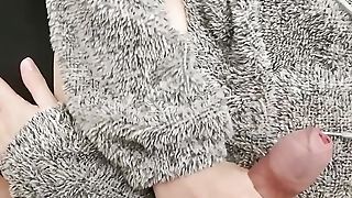Ultra-cute Roomie Tugjob And Fuzzy Sweater Jizz Shot