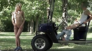 21naturals Petite Blonde Buttfucked On Golf Cart